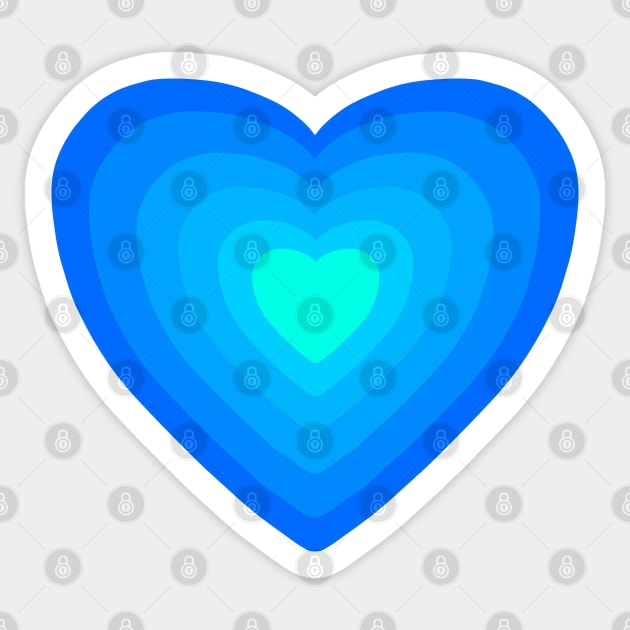 Blue Heart Sticker by TheUndeadDesign